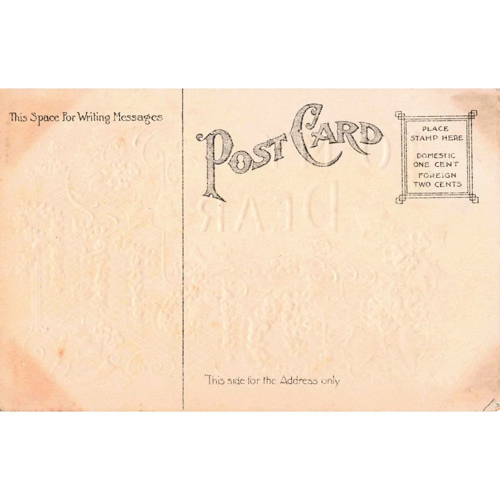 Vintage To My Dear Sister Embossed Postcard Floral Rainbow Greeting Divided Back